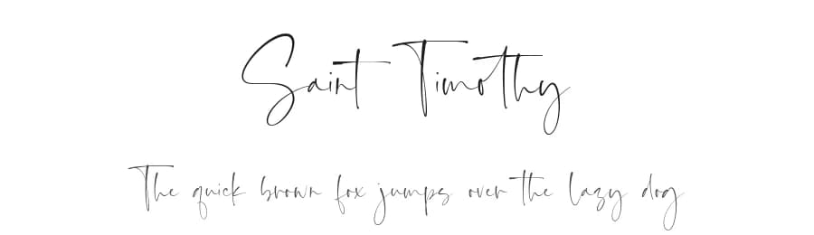 Saint Timothy by Timur Type — Script Handwritten Font