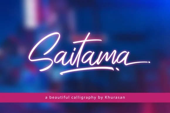 Saitama Font by Khurasan — Script Handwritten Font