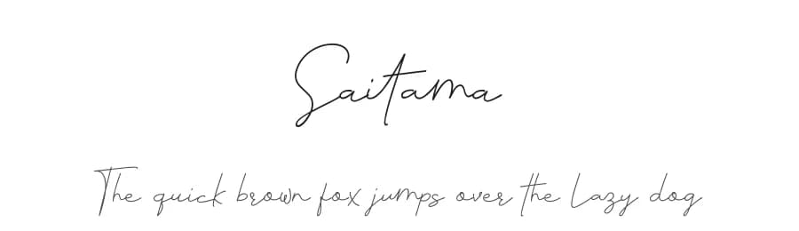 Saitama by 3rieart — Script Handwritten Font