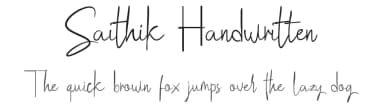 Saithik Handwritten by Aditya Rezki Apriyadi — Script Handwritten Font — thumbnail 1