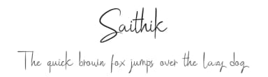 Saithik by Aditya Rezki Apriyadi — Script Handwritten Font — thumbnail 1