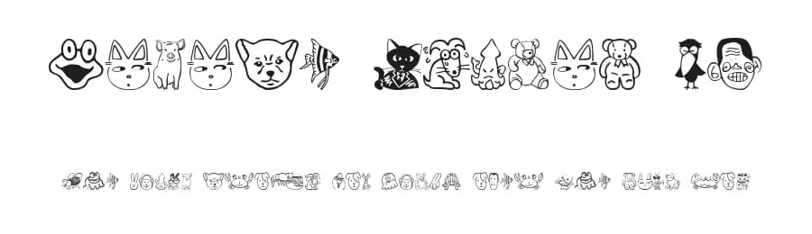 Sakabe Animal 01 by Takasakiyama — Dingbats Font