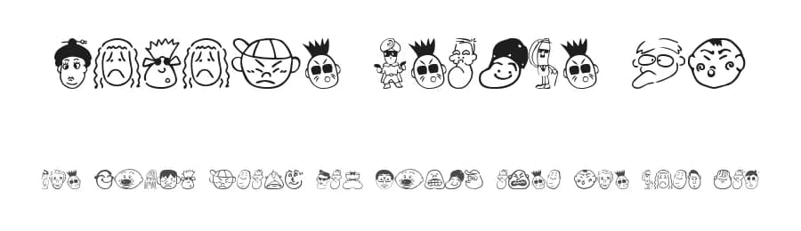 Sakabe People 01 by Takasakiyama — Dingbats Font