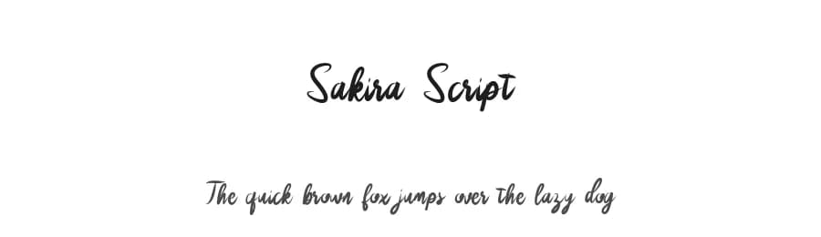 Sakira Script by Bexxtype — Script Handwritten Font