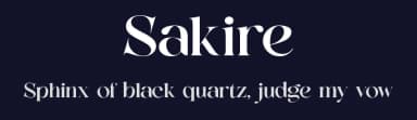 Sakire by Graphicxell — Serif Font — thumbnail 2