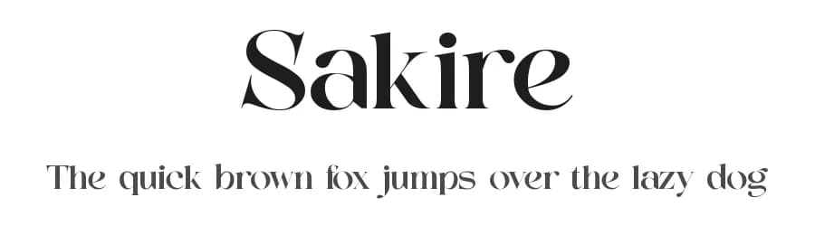 Sakire by Graphicxell — Serif Font