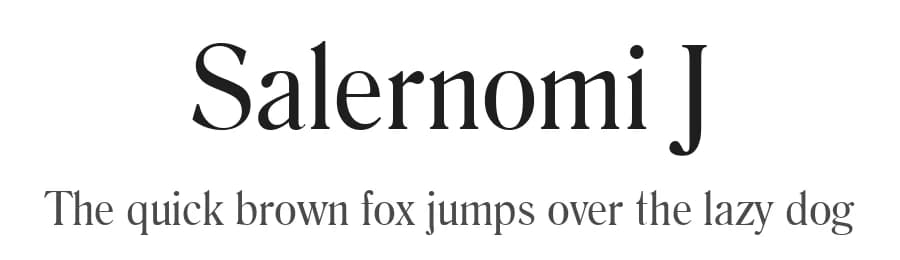 Salernomi J by Julius B. Thyssen — Serif Font
