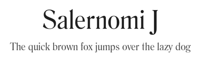 Salernomi J by Julius B. Thyssen — Serif Font