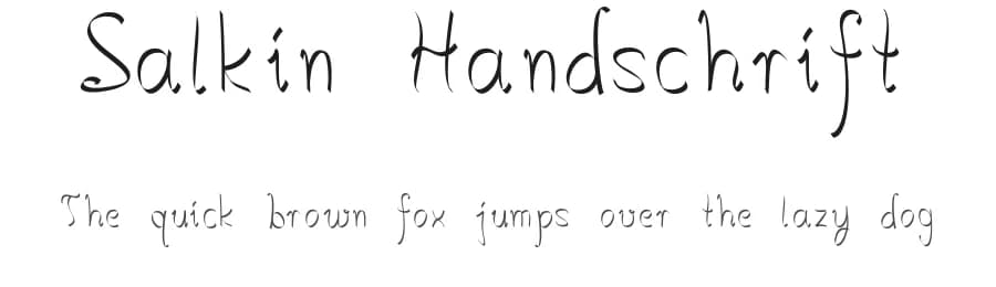 Salkin Handschrift by Salkin-Typographie — Script Handwritten Font