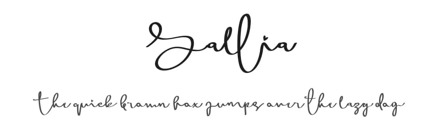 Sallia by Halymunt Studio — Script Handwritten Font