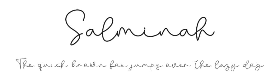 Salminah by Letterafa Studio — Script Handwritten Font