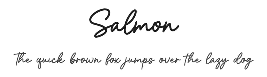 Salmon by Graphix Line Studio — Script Handwritten Font