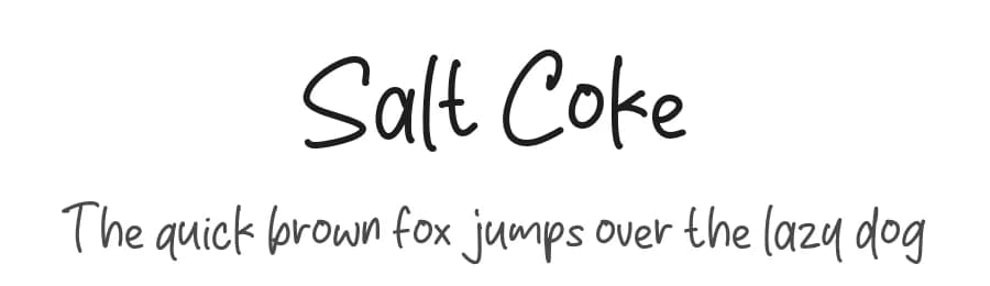 Salt Coke by MJType — Script Handwritten Font