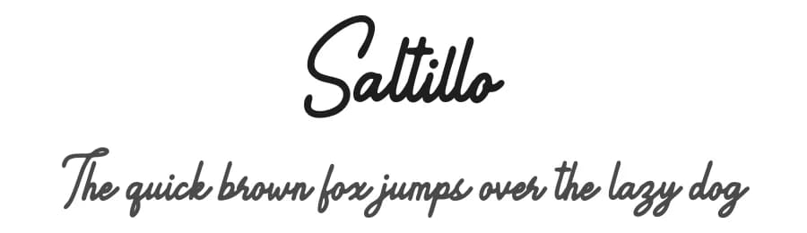Saltillo by Vunira Design — Script Handwritten Font