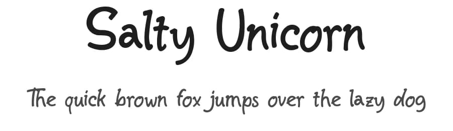 Salty Unicorn by Letterhend Studio — Script Handwritten Font