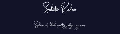 Salute Riches by FHFont — Script Handwritten Font — thumbnail 2