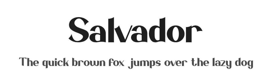 Salvador by Kong Font — Sans Serif Font