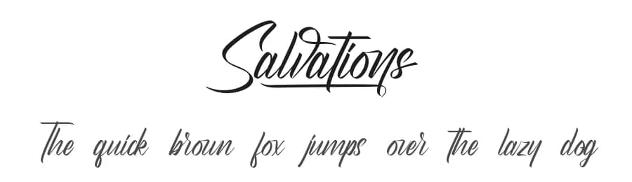 Salvations by Calligraphy Fonts — Script Handwritten Font