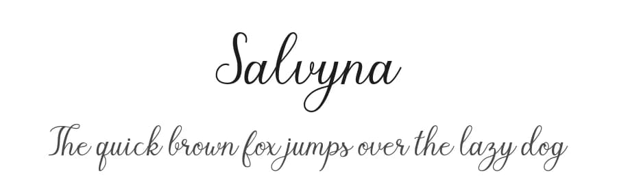 Salvyna by Manjali Studio — Script Handwritten Font