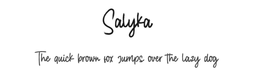 Salyka by Eifetstype — Script Handwritten Font
