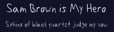 Sam Brown is My Hero by Jere Chandler — Script Handwritten Font — thumbnail 2