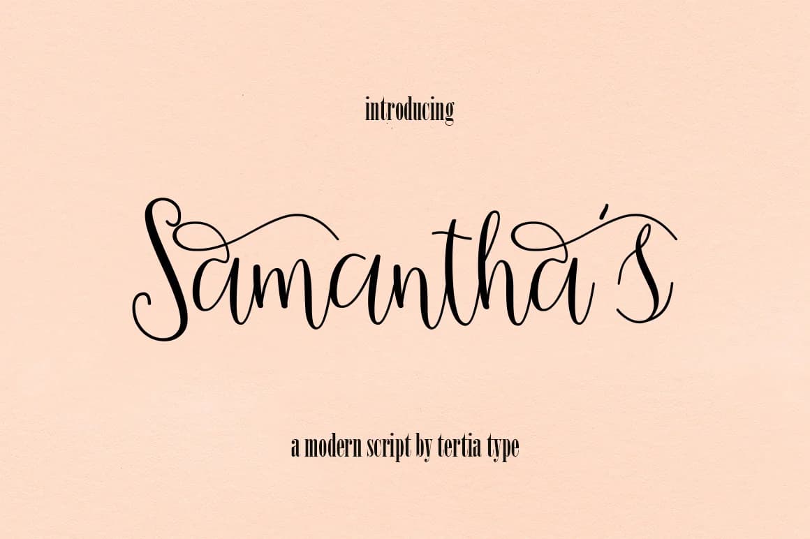 Samantha 's Script Font by akrtype — Script Handwritten Font