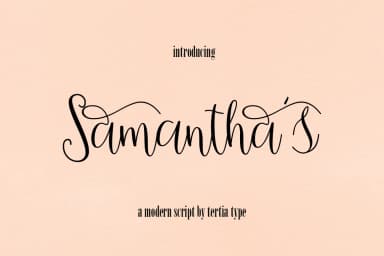 Samantha 's Script Font by akrtype — Script Handwritten Font — thumbnail 1