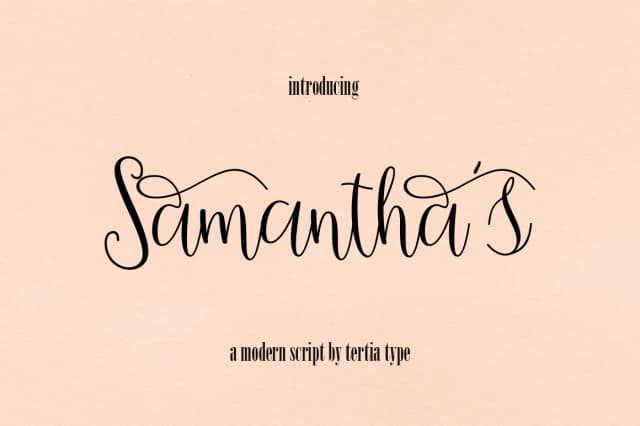 Samantha 's Script Font by akrtype — Script Handwritten Font