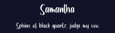 Samantha by Sarah Robbaniyyah — Script Handwritten Font — thumbnail 2