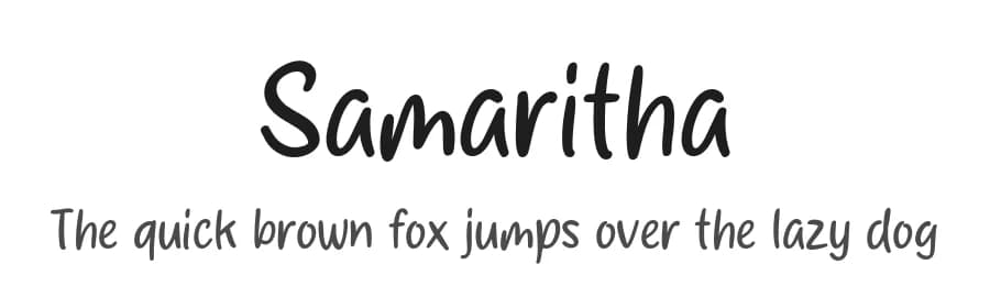 Samaritha by MJType — Script Handwritten Font