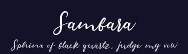 Sambara by Kong Font — Script Handwritten Font — thumbnail 2