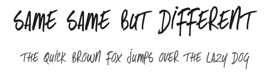 Same Same But Different by Hanoded — Script Handwritten Font