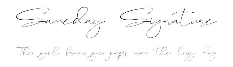 Sameday Signature by Jadatype — Script Handwritten Font