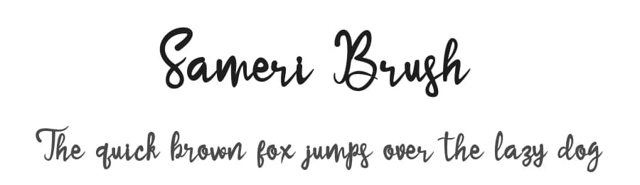 Sameri Brush by ijem — Script Handwritten Font