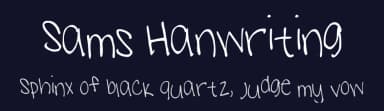 Sams Hanwriting by Sam Howe — Script Handwritten Font — thumbnail 2
