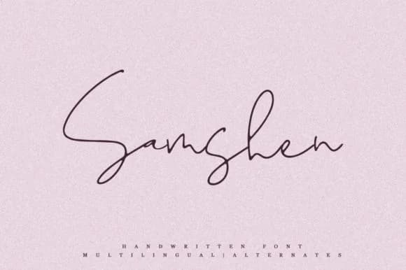 Samshen Font by Katie Holland — Script Handwritten Font