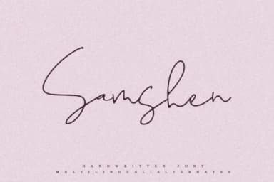 Samshen Font by Katie Holland — Script Handwritten Font — thumbnail 1