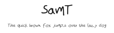 SamT by Samson Tennela — Script Handwritten Font — thumbnail 1