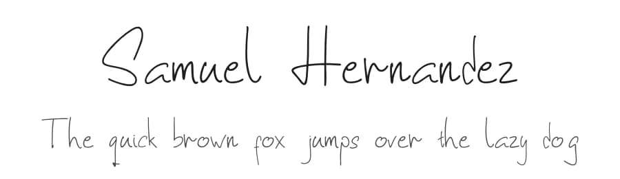 Samuel Hernandez by Moch Zaenal Abidin — Script Handwritten Font