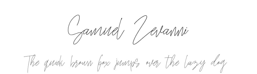 Samuel Zevanni by Analogous Studio — Script Handwritten Font