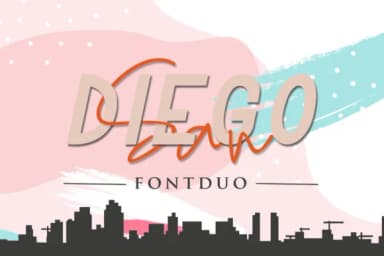 San Diego Duo Font by Sharon ( DmStudio ) — Script Handwritten Font — thumbnail 1