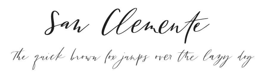 San Clemente by Jen Wagner — Script Handwritten Font