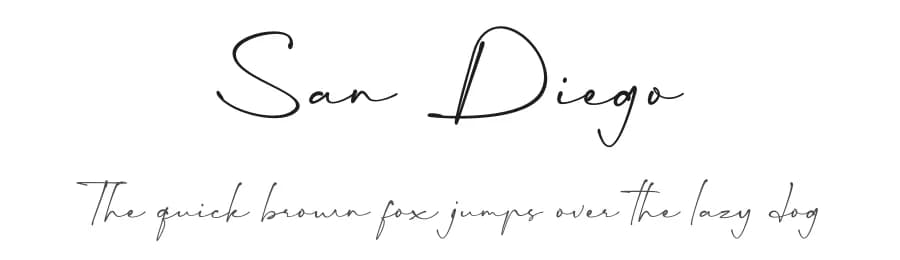 San Diego by Typeline Studio — Script Handwritten Font