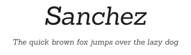 Sanchez by Latinotype — Serif Font