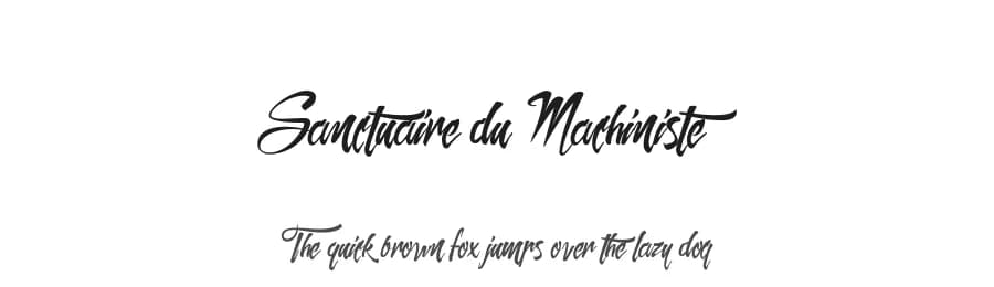 Sanctuaire du Machiniste by Cat.B — Script Handwritten Font