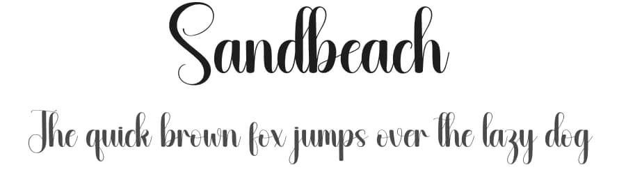 Sandbeach by Andi Moz — Script Handwritten Font