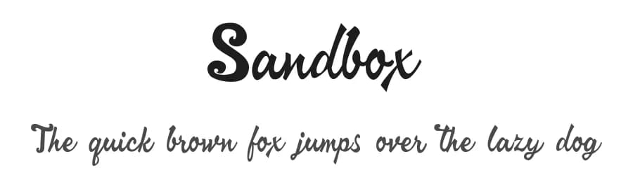 Sandbox by Erik Studio — Script Handwritten Font