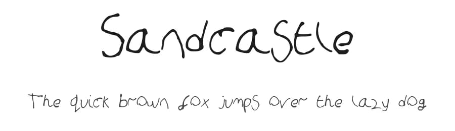 Sandcastle by Abcdcba — Script Handwritten Font