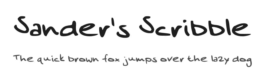 Sander's Scribble by Sander Pennings — Script Handwritten Font