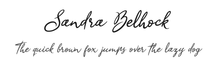 Sandra Belhock by cove703 — Script Handwritten Font